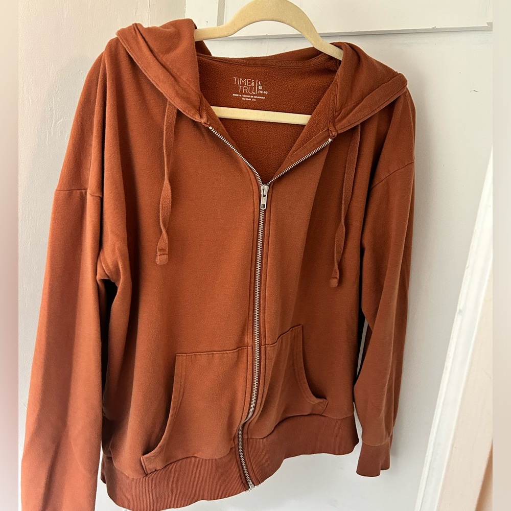 Burnt orange zip up